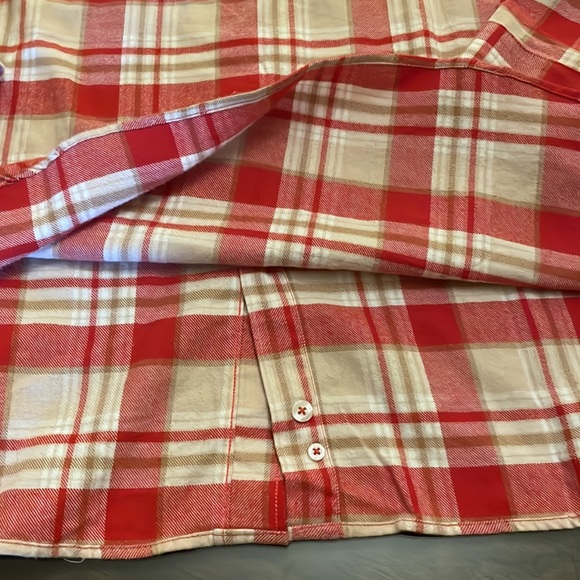 Tyler Boe Red Tan Plaid Flannel Shirt XL Brand New With Tags - Picture 13 of 15